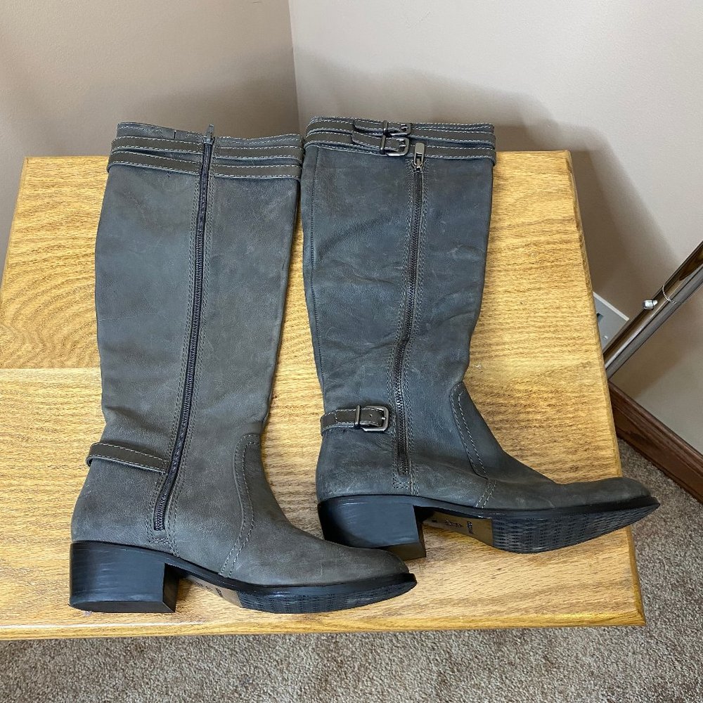 Grey Riding Boots